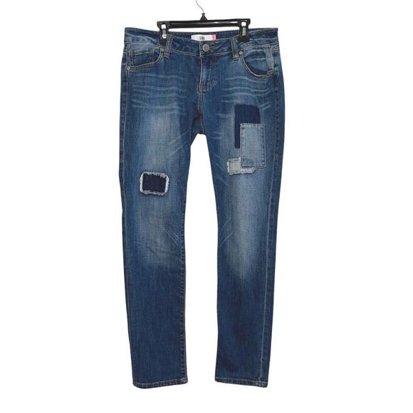 Womens Cabi Size 4 Jeans Style #5308 Slim Boyfriend Patchwork Jeans - Picture 2 of 12